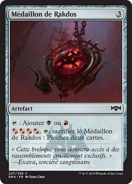 Médaillon de Rakdos, carte Magic RNA 237 — extension L'allégeance de Ravnica