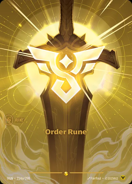 Order Rune, Riftbound card OGN 214a — Origins set