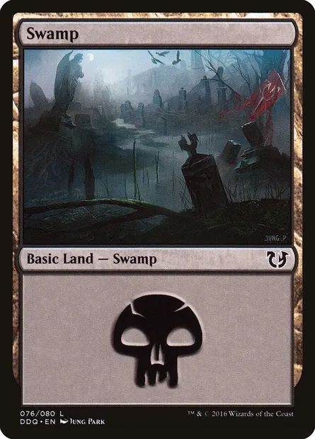 Swamp, Magic card DDQ 76 — Duel Decks: Blessed vs. Cursed set