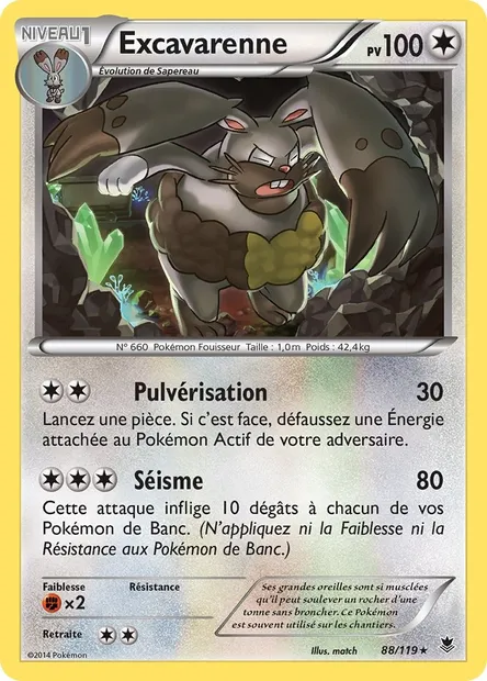 Excavarenne, carte Pokémon PHF 88 — extension Vigueur Spectrale