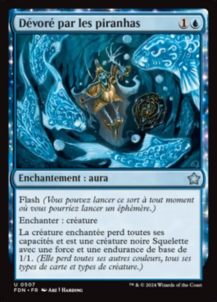 Dévoré par les piranhas, carte Magic FDN 507 — extension Foundations