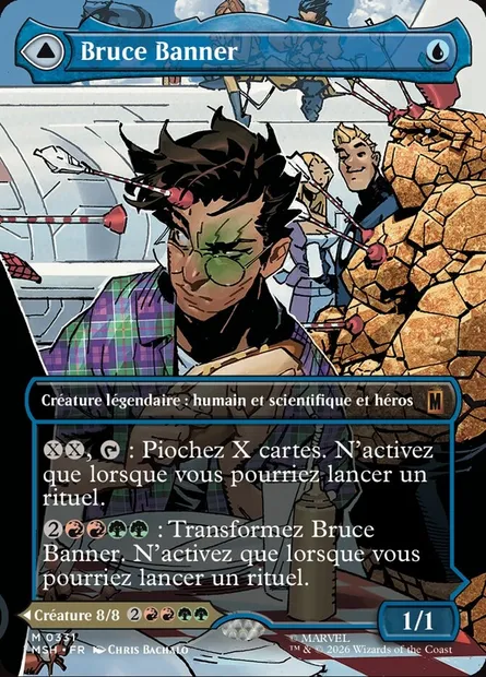 Bruce Banner // L'incroyable Hulk, carte Magic MSH 331 — extension Marvel Super Heroes