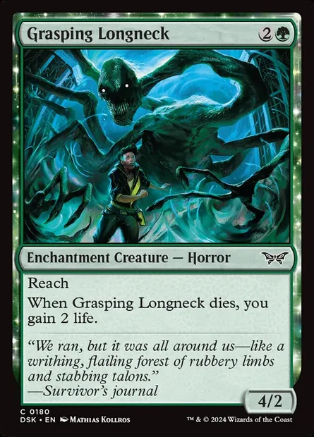 Grasping Longneck, Magic card DSK 180 — Duskmourn: House of Horror set
