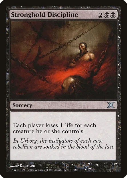 Stronghold Discipline, Magic card 10E 181 — Tenth Edition set