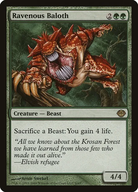 Ravenous Baloth, Magic card DDD 8 — Duel Decks: Garruk vs. Liliana set