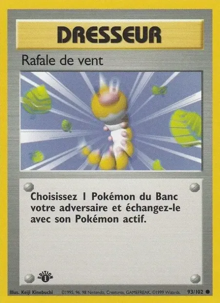 Rafale de vent, carte Pokémon BS 93 — extension Set de Base