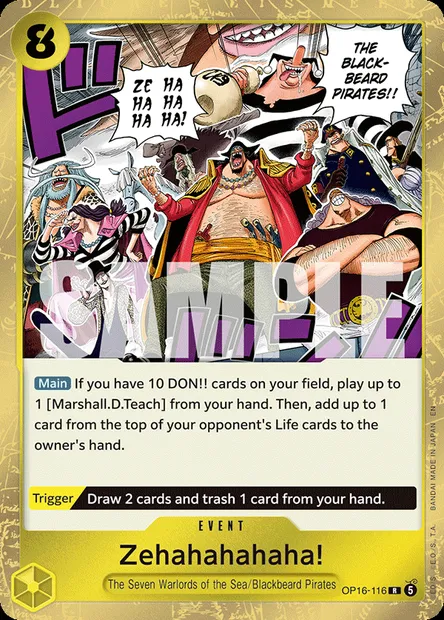 Zehahahahaha!, One Piece card OP16-116 — THE TIME OF BATTLE set