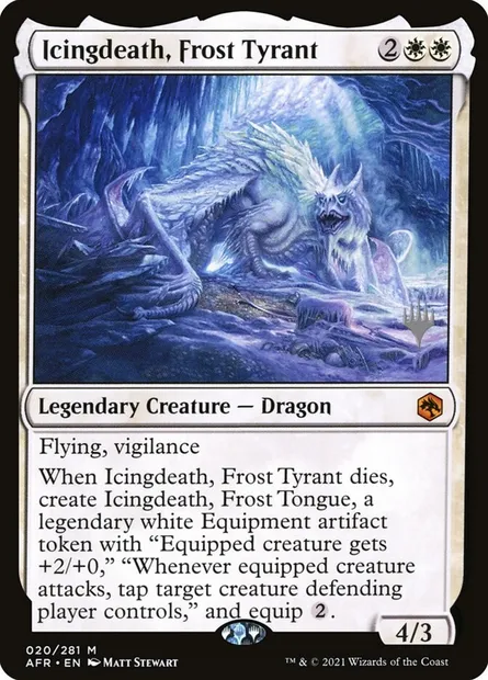 Glacemort, tyran des glaces, carte Magic PAFR 20p — extension Adventures in the Forgotten Realms Promos