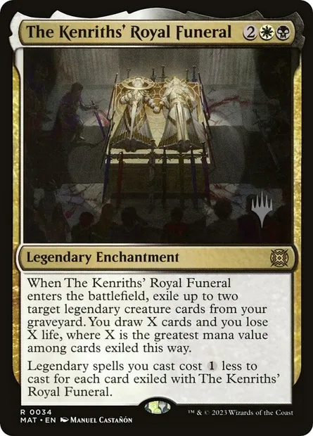 The Kenriths' Royal Funeral, Magic card PMAT 34p — March of the Machine: The Aftermath Promos set