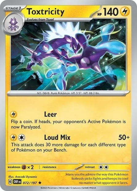 Toxtricity, Pokémon card TDX 072nh — Theme Deck & Blisters Exclusives set
