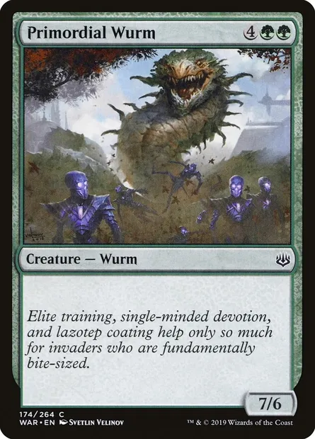 Primordial Wurm, Magic card WAR 174 — War of the Spark set