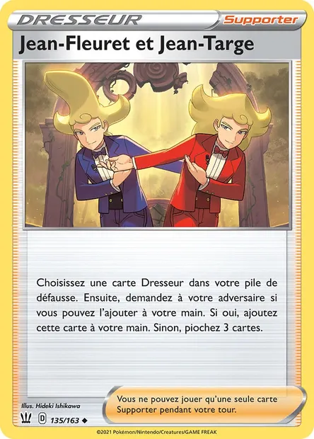 Jean-Fleuret et Jean-Targe, carte Pokémon BST 135 — extension Styles de combat