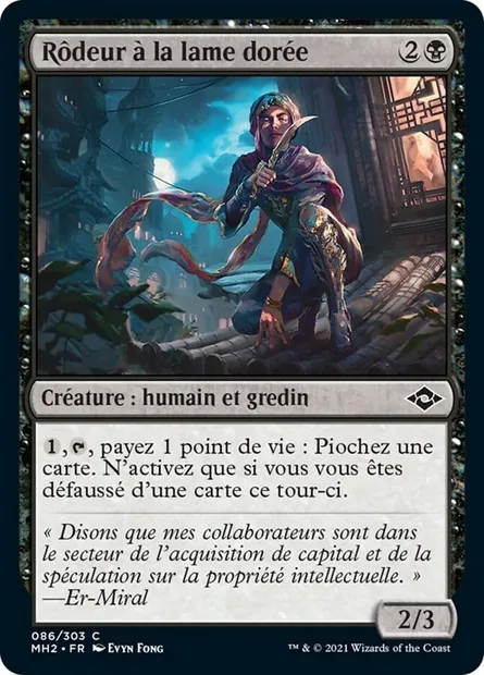 Rôdeur à la lame dorée, carte Magic MH2 86 — extension Horizons du Modern 2