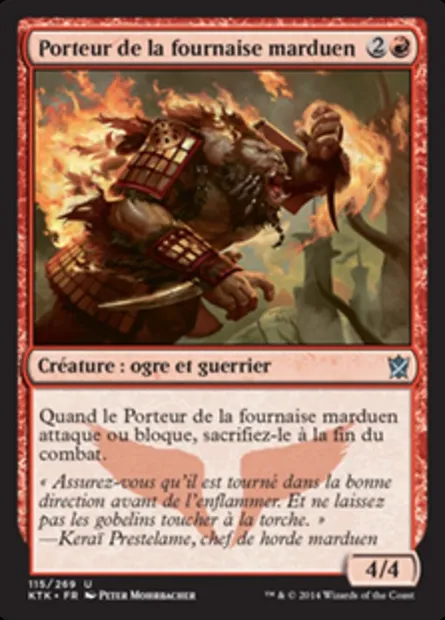 Porteur de la fournaise marduen, carte Magic KTK 115 — extension Les Khans de Tarkir