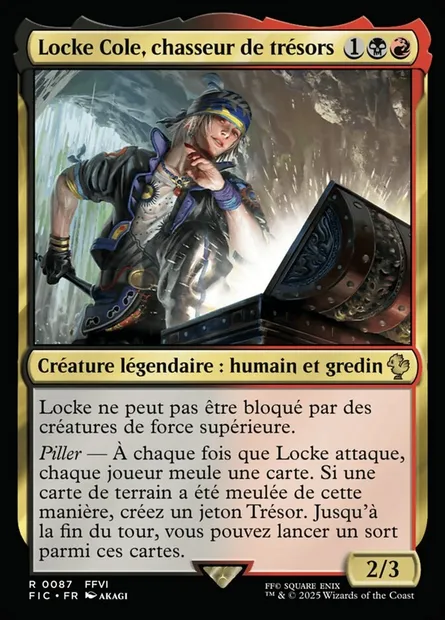 Locke, chasseur de trésor, carte Magic FIC 87 — extension Final Fantasy Commander