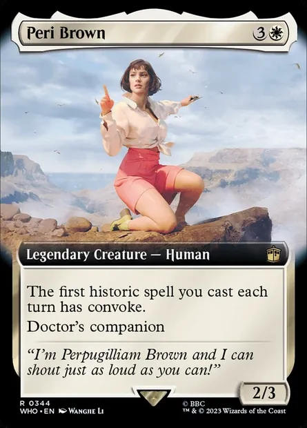 Peri Brown, carte Magic WHO 344 — extension Doctor Who