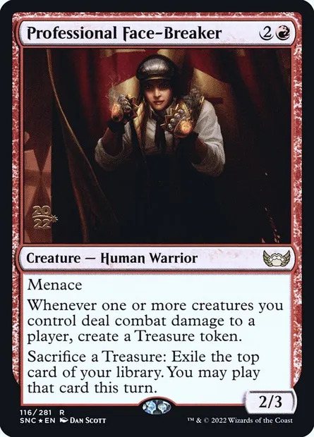 Casseuse de figure professionnelle, carte Magic PSNC 116s — extension Streets of New Capenna Promos