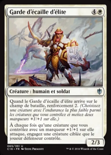 Garde d'écaille d'élite, carte Magic C16 65 — extension Commander 2016
