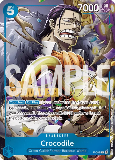 Crocodile, One Piece card P-082 — Promotion card set