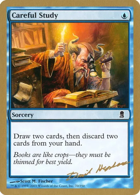 Careful Study, Magic card WC03 dh70 — World Championship Decks 2003 set