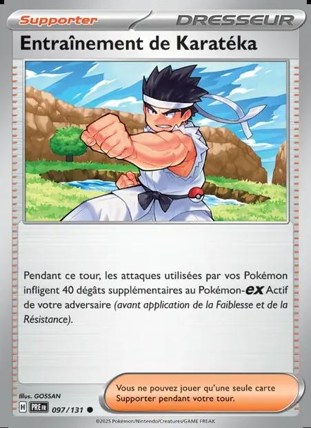Entraînement de Karatéka, carte Pokémon PRE 097 — extension Évolutions Prismatiques