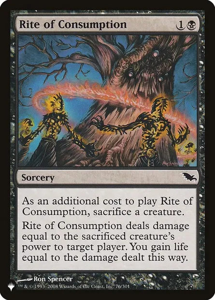 Rite de phtisie, carte Magic PLST SHM-76 — extension The List