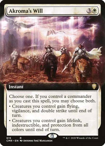 Akroma's Will, Magic card CMR 615 — Commander Legends set