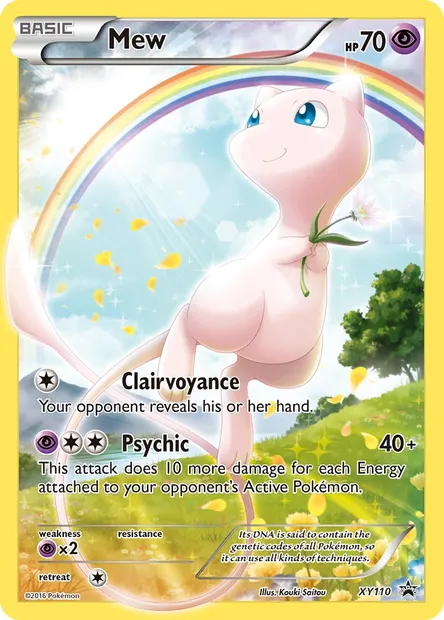 Mew, Pokémon card XY 110 — XY Black Star Promos set