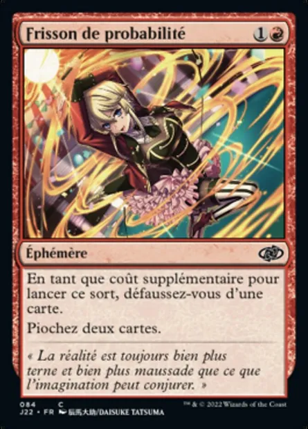 Frisson de probabilité, carte Magic J22 84 — extension Jumpstart 2022