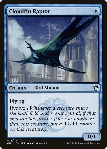 Cloudfin Raptor, Magic card GK2 108 — RNA Guild Kit set