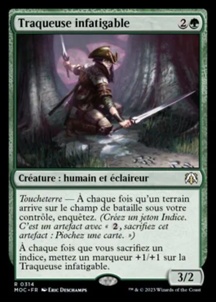 Traqueuse infatigable, carte Magic MOC 314 — extension March of the Machine Commander