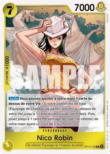 Nico Robin, carte One Piece OP15-109 — extension AVENTURE SUR L'ÎLE DE DIEU