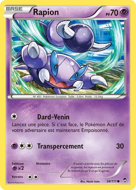Rapion, carte Pokémon FFI 38 — extension Poings Furieux