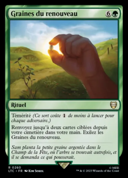 Graines du renouveau, carte Magic LTC 260 — extension Tales of Middle-earth Commander