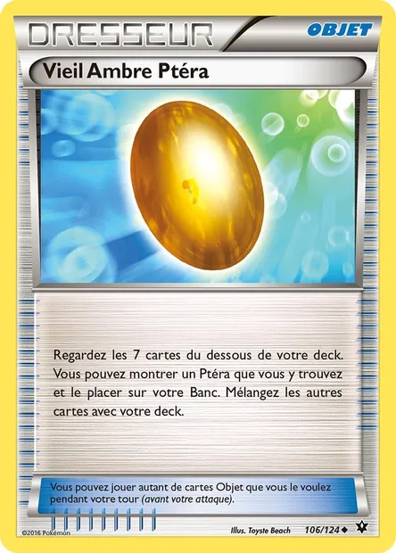 Vieil Ambre Ptéra, carte Pokémon FCO 106 — extension Impact des Destins