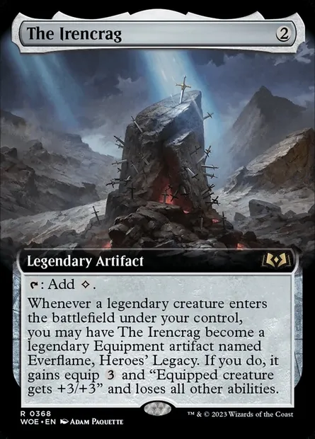 The Irencrag, Magic card WOE 368 — Wilds of Eldraine set