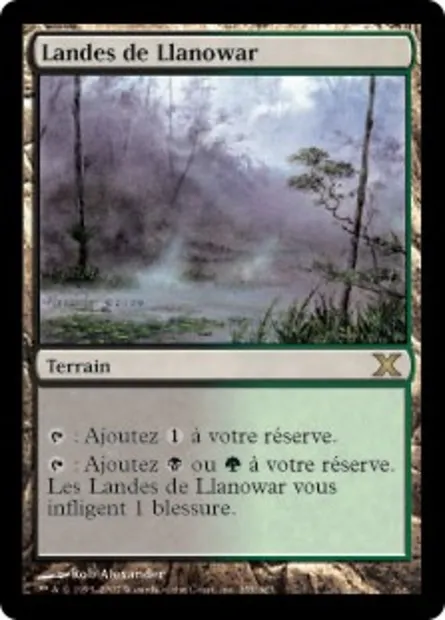 Landes de Llanowar, carte Magic 10E 355 — extension Dixième édition