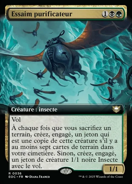 Essaim purificateur, carte Magic EOC 36 — extension Edge of Eternities Commander