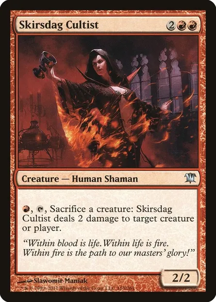 Skirsdag Cultist, Magic card ISD 163 — Innistrad set