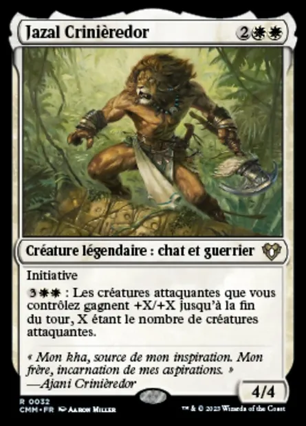Jazal Crinièredor, carte Magic CMM 32 — extension Commander Masters