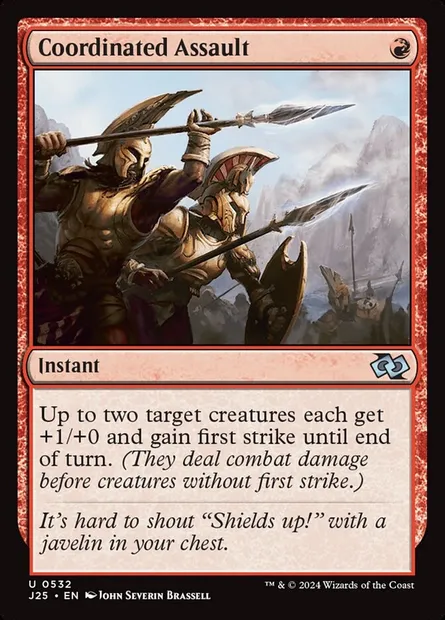 Coordinated Assault, Magic card J25 532 — Foundations Jumpstart set