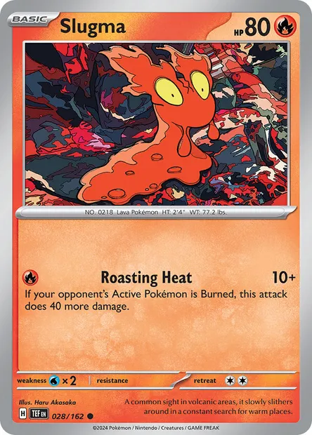 Slugma, Pokémon card TEF 028 — Temporal Forces set
