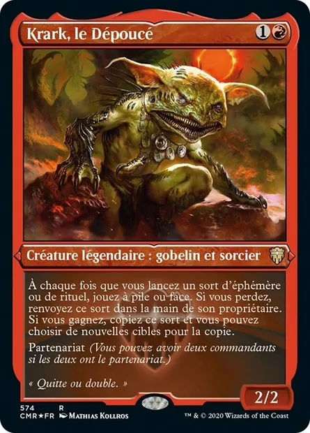 Krark, le Dépoucé, carte Magic CMR 574 — extension Commander Legends