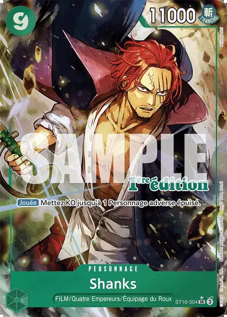 Shanks, carte One Piece ST16-004 — extension VERT Uta