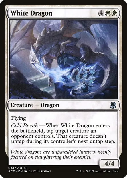White Dragon, Magic card AFR 41 — Adventures in the Forgotten Realms set