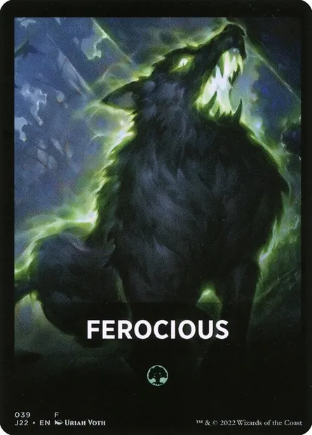 Ferocious, carte Magic FJ22 39 — extension Jumpstart 2022 Front Cards