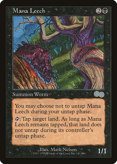 sangsue à mana, carte Magic USG 141 — extension Epopée d'Urza