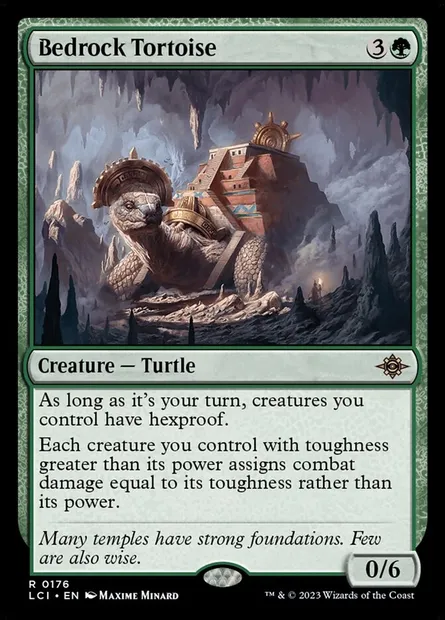 Bedrock Tortoise, Magic card LCI 176 — The Lost Caverns of Ixalan set