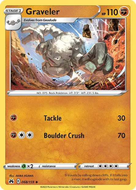 Graveler, Pokémon card CRZ 068 — Crown Zenith set