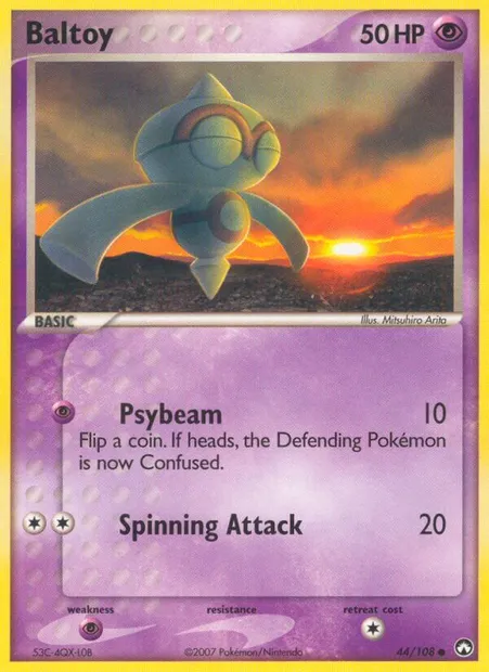 Baltoy, Pokémon card PK 44 — Power Keepers set